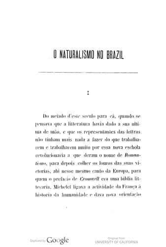 O naturalismo no Brazil: (est. synthetico de litterat. contemporanea)