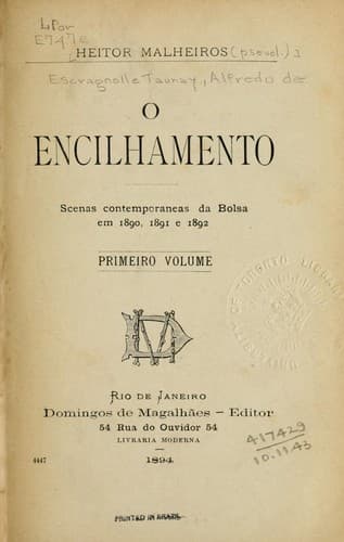 O encilhamento: scenas contemporaneas da Bolsa em 1890, 1891 e 1892