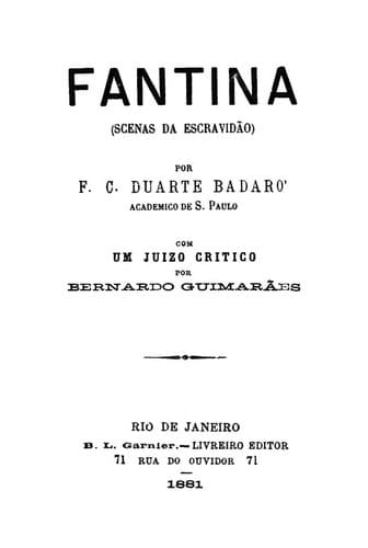 Fantina: Cenas da escravidão