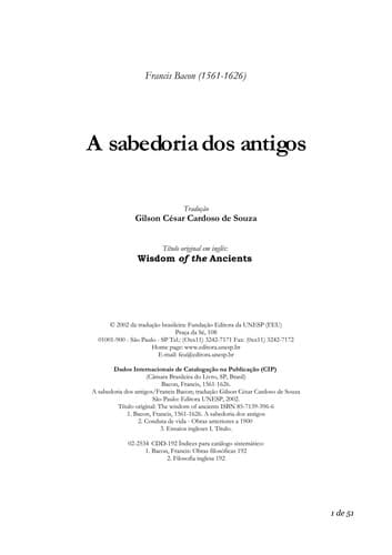 A Sabedoria dos antigos