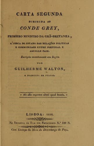 Carta segunda dirigida ao conde Grey