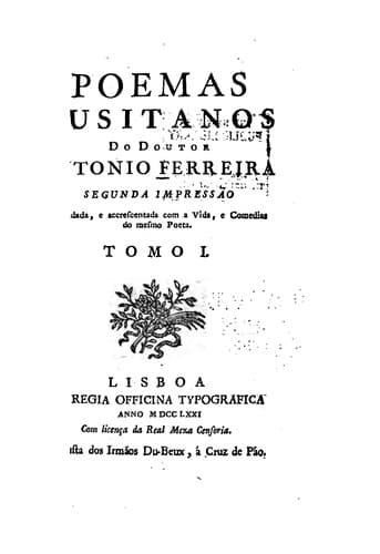 Poemas lusitanos