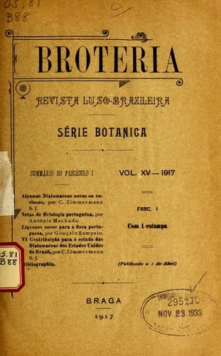 Brotéria: Série botanica