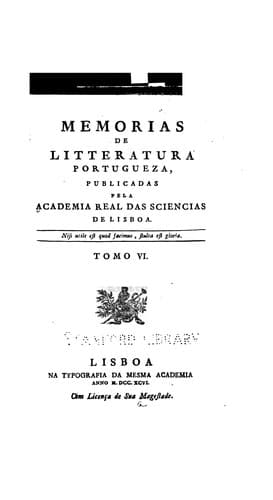 Memorias de litteratura portugueza: publicadas pela Academia real das sciencias de Lisboa ...