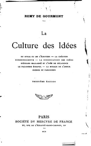 La culture des idées ...