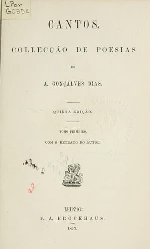 Cantos: collecção de poesias.