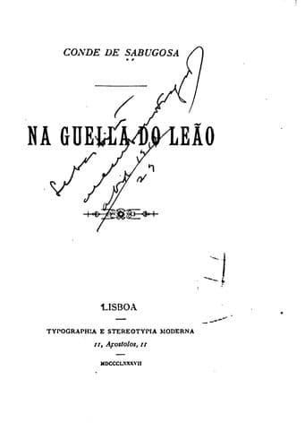 Na guella do leão.